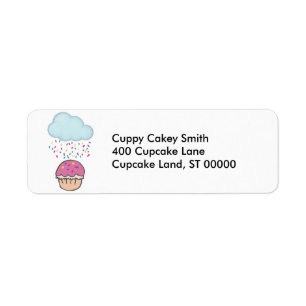 Raining Sprinkles on Cupcake