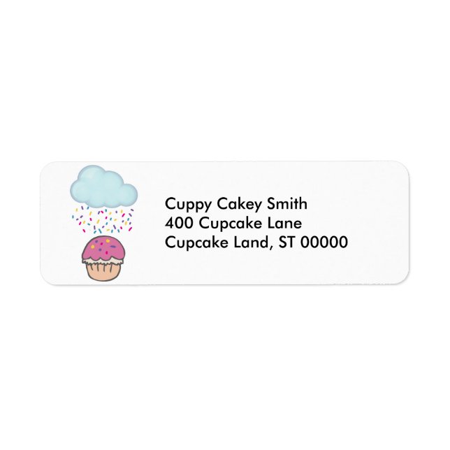 Raining Sprinkles on Cupcake (Front)