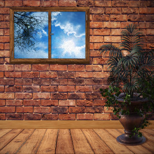 Raining Sunshine Window Frame Poster