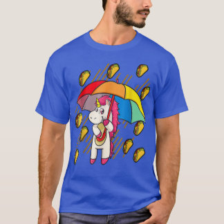 Raining Tacos Unicorn  Umbrella Cinco de Mayo  T-Shirt