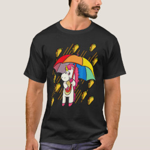 Raining Tacos Unicorn Umbrella Cinco De Mayo T-Shirt