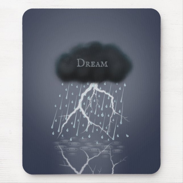 Rainstorm in Surreal Dream World Personalized Mouse Pad (Front)