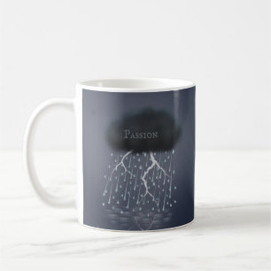 Rainstorm & Lightning Gothic Fantasy Custom Words Coffee Mug