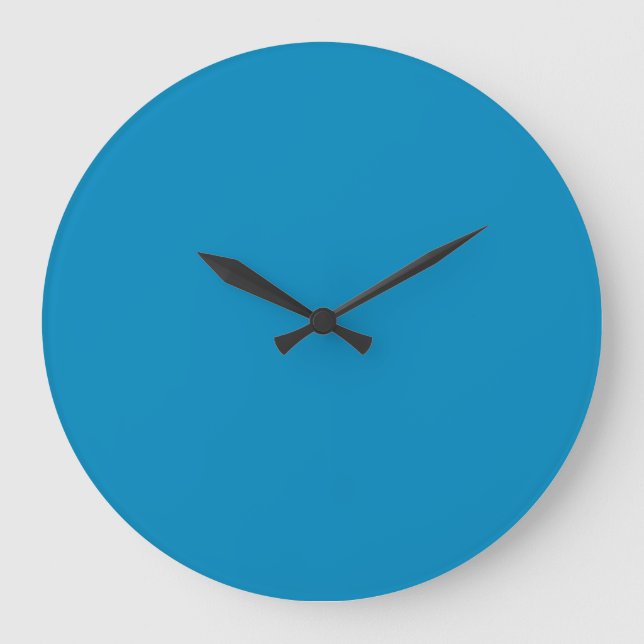 Rainwater Blue High End Solid Colour Large Clock (Front)
