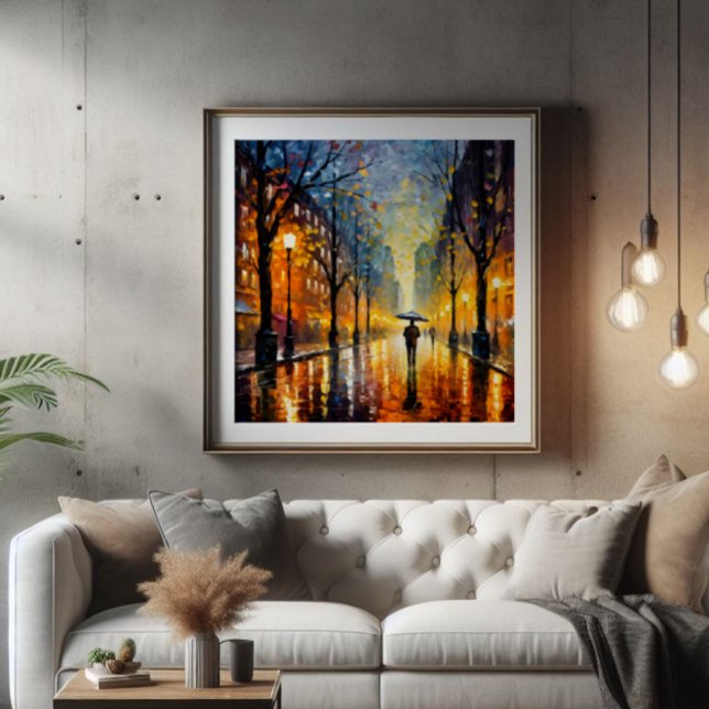 Rainy City Impressionism Photo Print (Creator Uploaded)