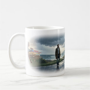 Rainy Coastal Crossroads Story Mug