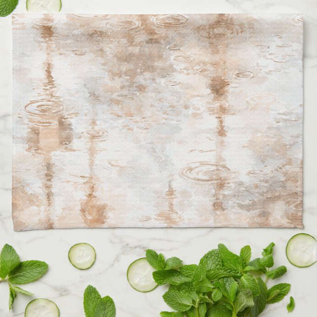 Rainy Day Abstract   Kitchen Towel (Folded)