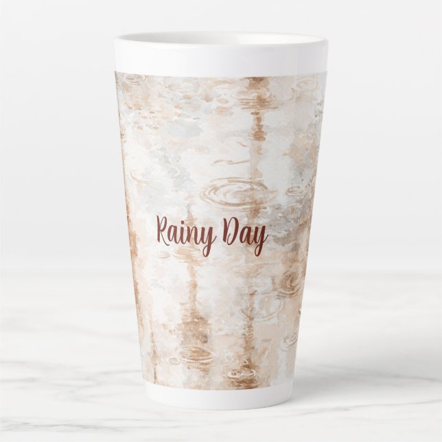 Rainy Day Abstract   Latte Mug (Front)