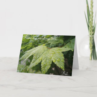 Rainy day anniversaries card