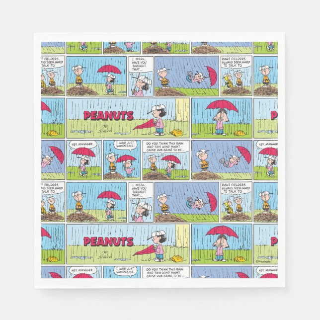 Rainy Day At The Baseball Game Napkin (Front)