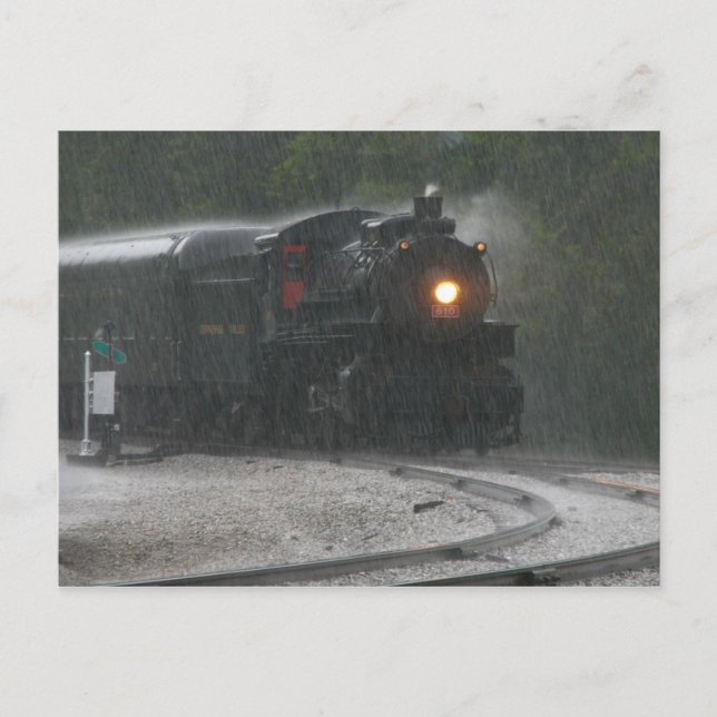 Rainy Day at the Tennessee Valley Railroad Museum Postcard (Front)