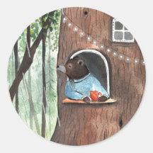 Rainy Day Bear Daydream Tea Time Illustration