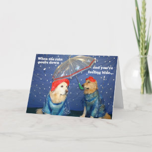 Rainy Day Blues Encouragement Card