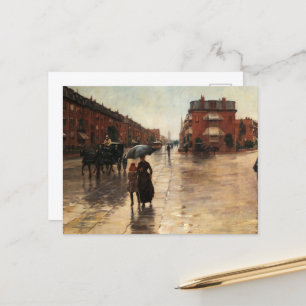 Rainy Day, Boston by Childe Hassam Holiday Postcard