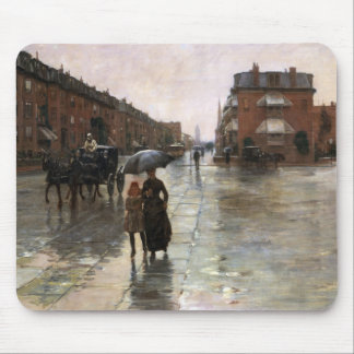 Rainy Day, Boston by Frederick Childe Hassam Mouse Pad