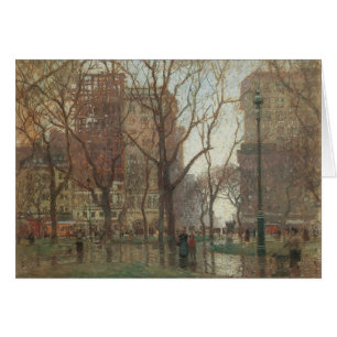 Rainy Day, Carré de Madison, New York, Paul Cornoy