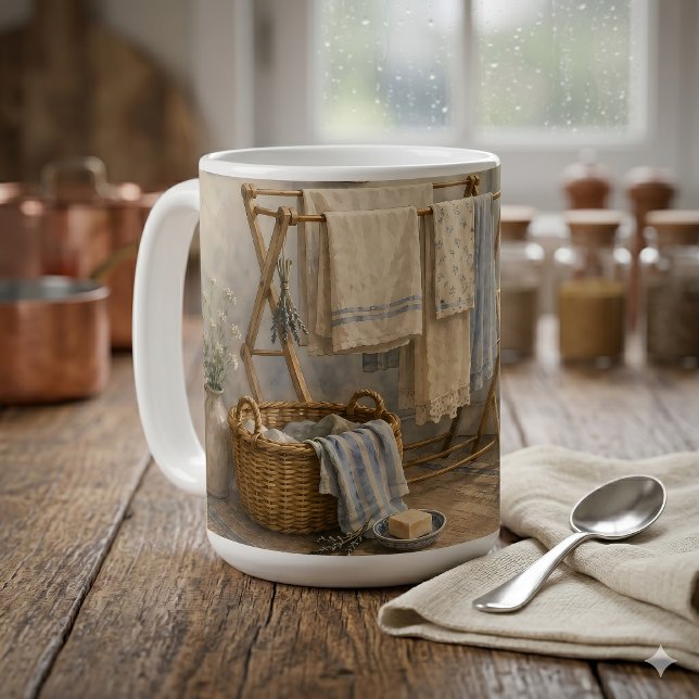 Rainy Day Cottage Laundry Room Coffee Mug (Rainy Day Cottage Laundry Room Coffee Mug)