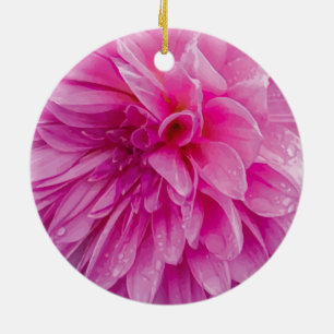 Rainy Day Dahlia closeups Ceramic Ornament