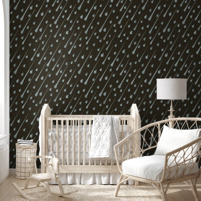 Rainy Day Dark Sepia (angled) Wallpaper (Kids)