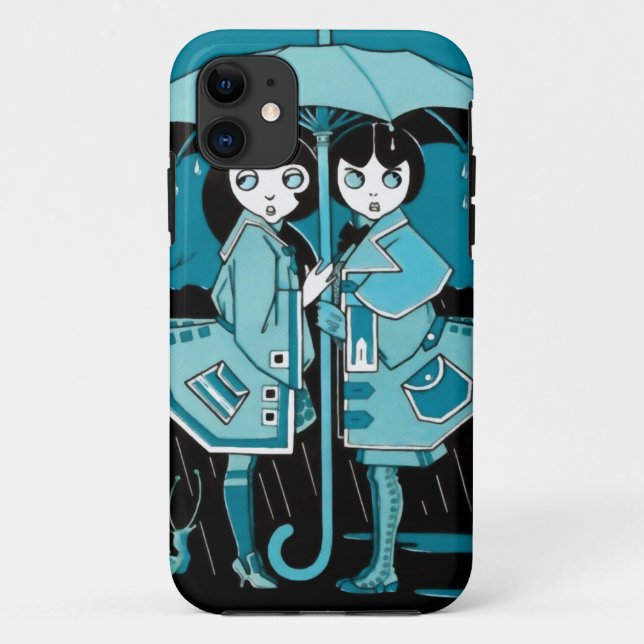 Rainy Day in Blue Case-Mate iPhone Case (Back)