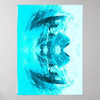 Rainy day in blue poster