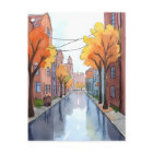 Rainy Day in Boston | Watercolor MA Travel