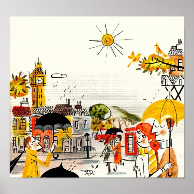 Rainy Day in London Poster (Front)