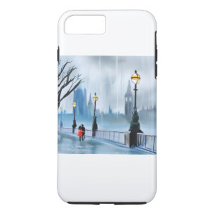 Rainy day in London Thames painting by G Bruce Case-Mate iPhone Case