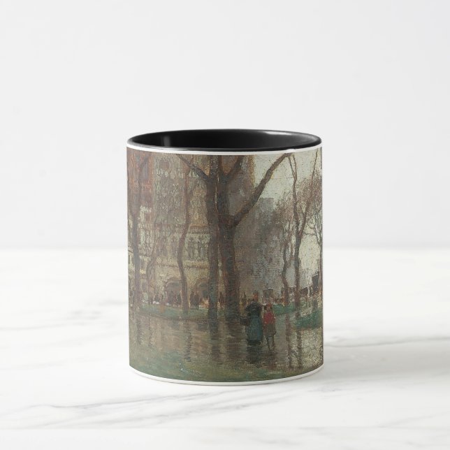 Rainy Day, Madison Square, New York, Paul Cornoyer Mug (Center)