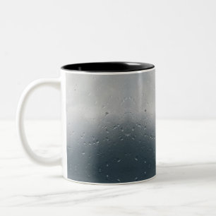 Rainy Day Mood Grey Raindrops Print Mug