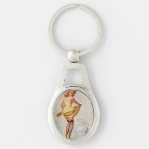 Rainy Day Pin-Up Girl Keychain