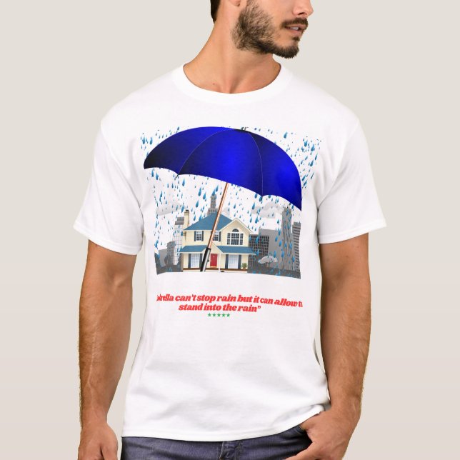 Rainy day premium customize t-shirts (Front)