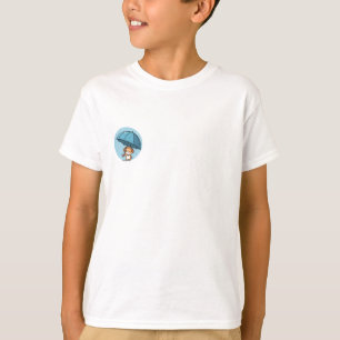 Rainy Day Puppy Umbrella Kids T-Shirt