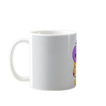 “Rainy Day Purple Heart – Cute Cartoon Mug