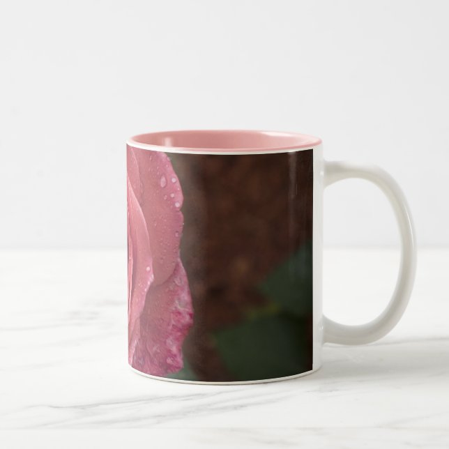 rainy day rose Two-Tone coffee mug (Right)