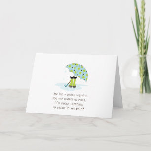 Rainy Day Saying Card
