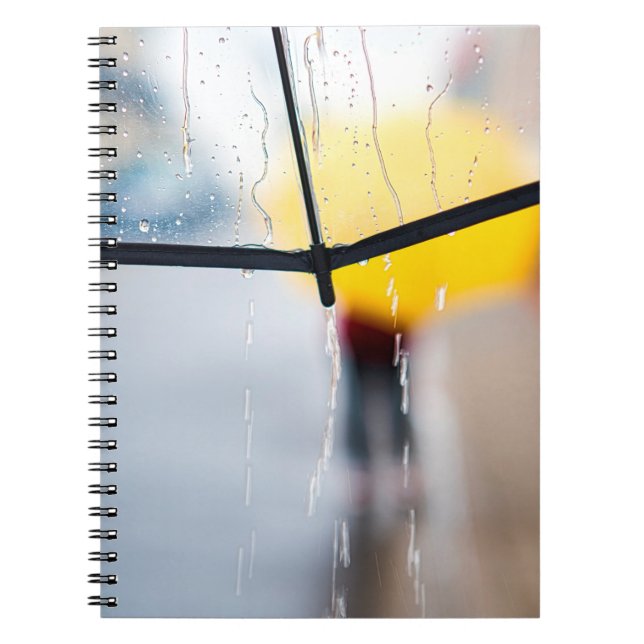 Rainy day umbrella walk rain notebook (Front)
