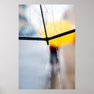 Rainy day umbrella walk rain poster