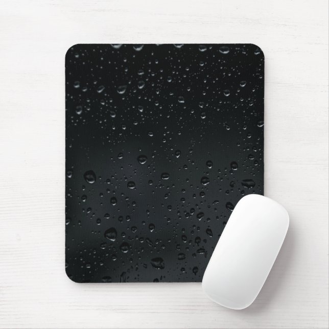 Rainy Day Wet Drops Mousepad - Unique Design (With Mouse)