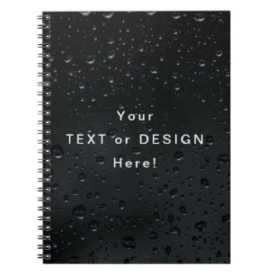 Rainy Day Wet Drops Notebook - Unique Design