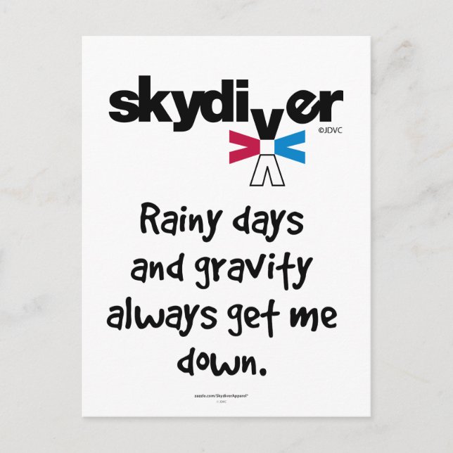 Rainy Days and Gravity Postcard (Front)