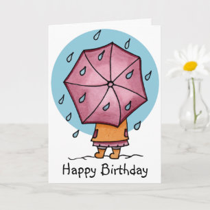 Rainy Days Birthday Personalized Card