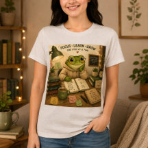 Rainy Days Cozy Days Frog Reading Book Long Sleeve