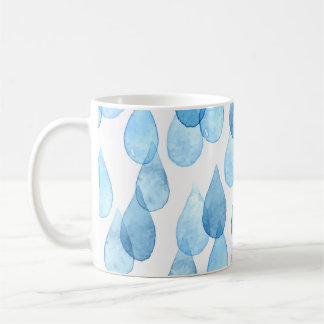 Rainy Days: Watercolor Pattern Vintage Coffee Mug