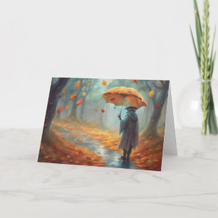 Rainy Fall Day in the woods Card