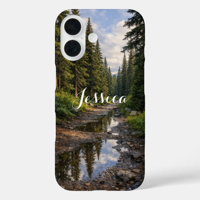 Rainy Forest Path Landscape Personalized  Case-Mate iPhone Case (Back)