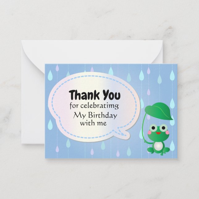 Rainy Frog Merci Cartes (Devant)