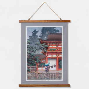 Rainy Kasuga Shrine in Nara, Hasui Kawase Hanging Tapestry