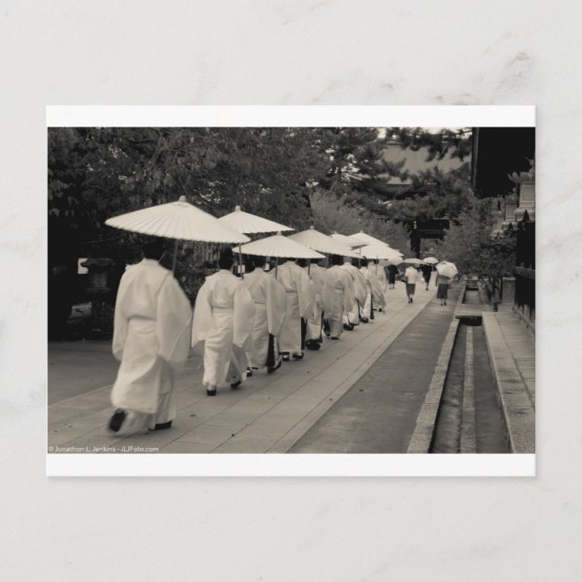 Rainy Morning at Kitano Tenman-gū Postcard (Front)