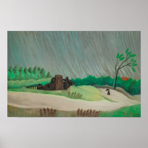 Rainy Morning Henri Rousseau, Vintage Fine Art Poster